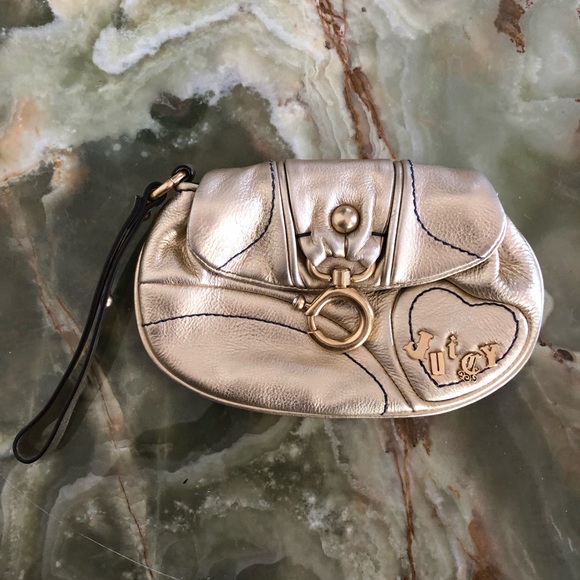 Gold juicy couture wristlet bag - Picture 1 of 5